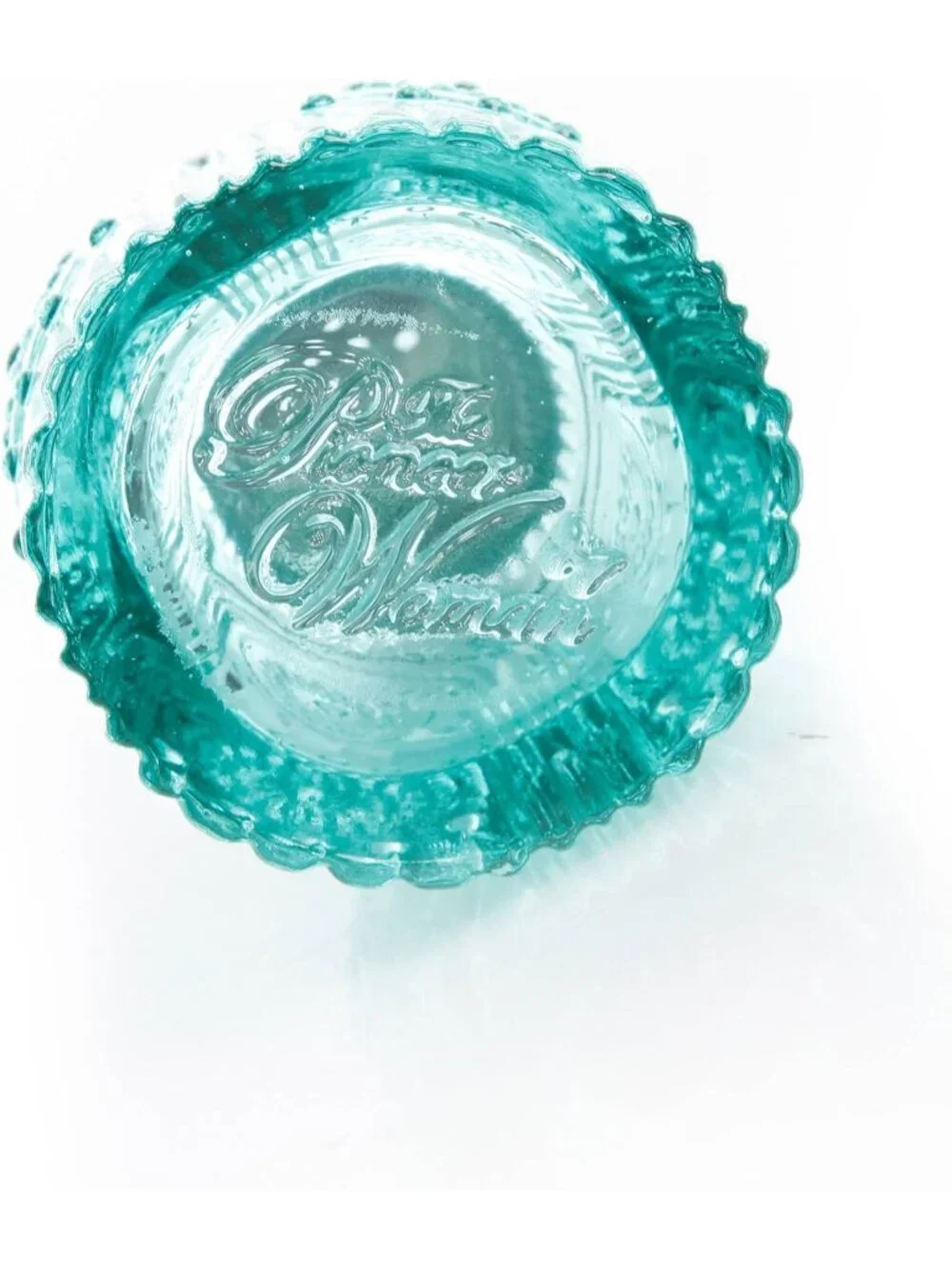 The Woman Pioneer Home Teal Round Adeline Pressed Glass Salt Pepper Shaker Set